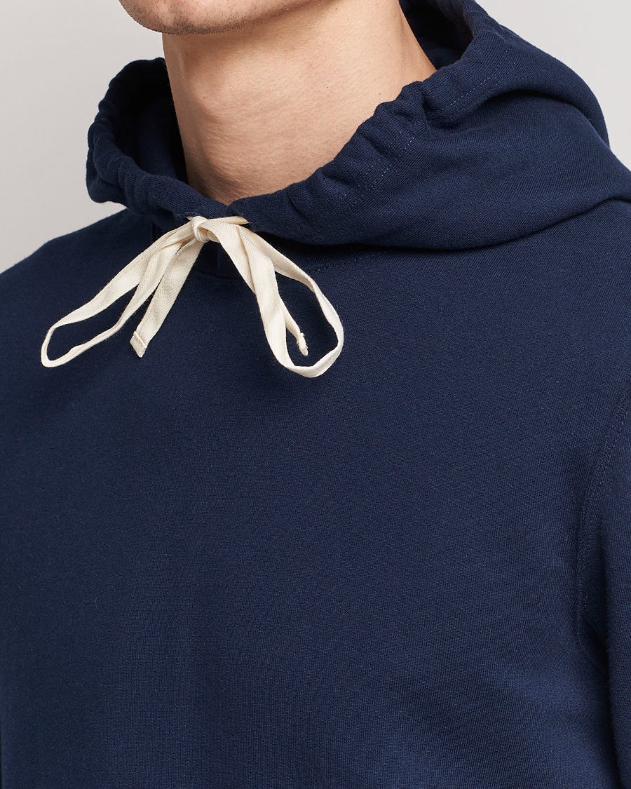 Herre | Trøjer | Merz b. Schwanen | Cotton Loopwheeled Hoodie Ink Blue