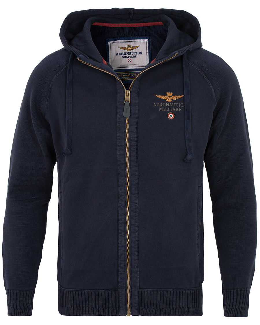 Herre | Trøjer | Aeronautica Militare | AF348 Full Zip Hoodie Navy