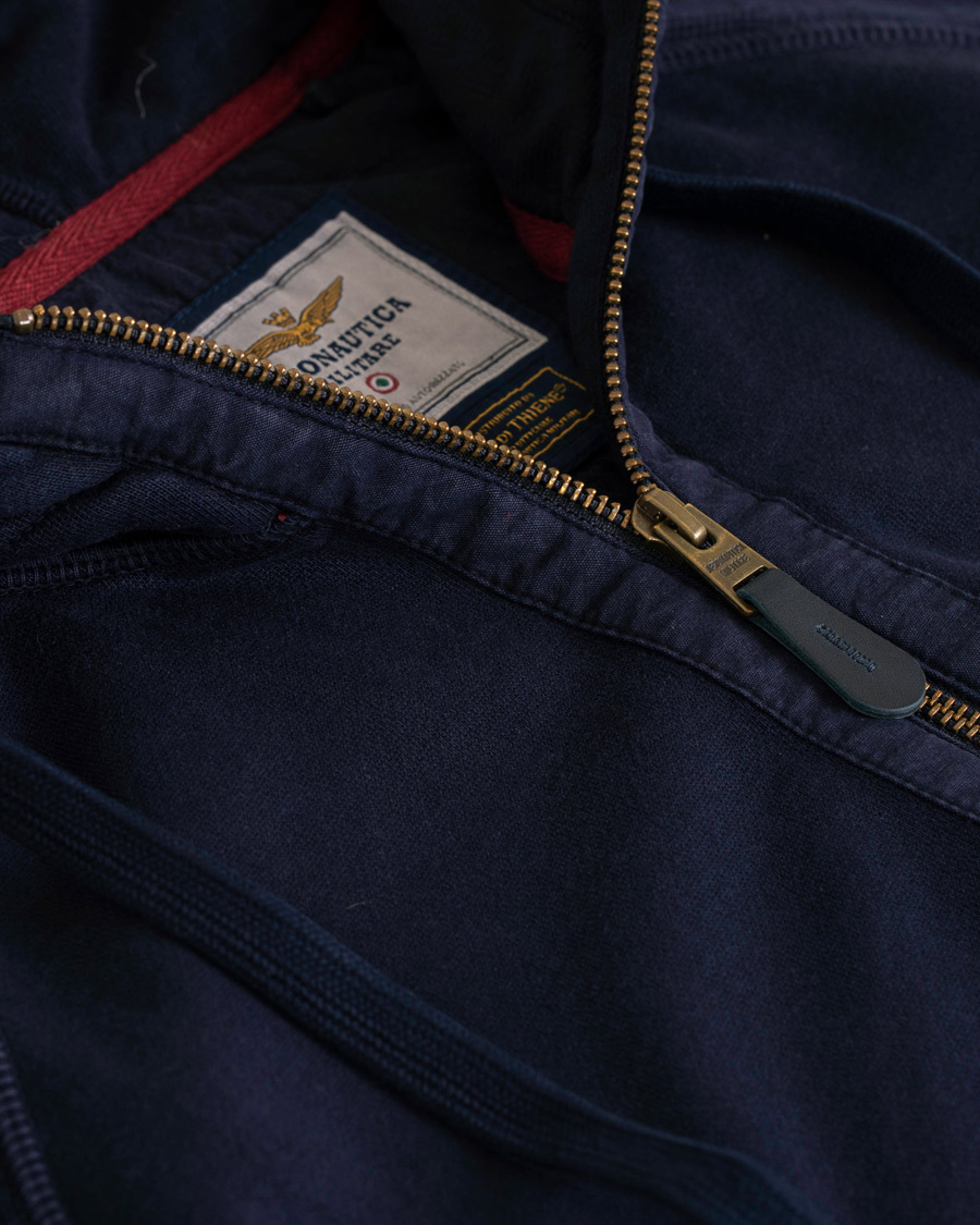 Herre | Trøjer | Aeronautica Militare | AF348 Full Zip Hoodie Navy