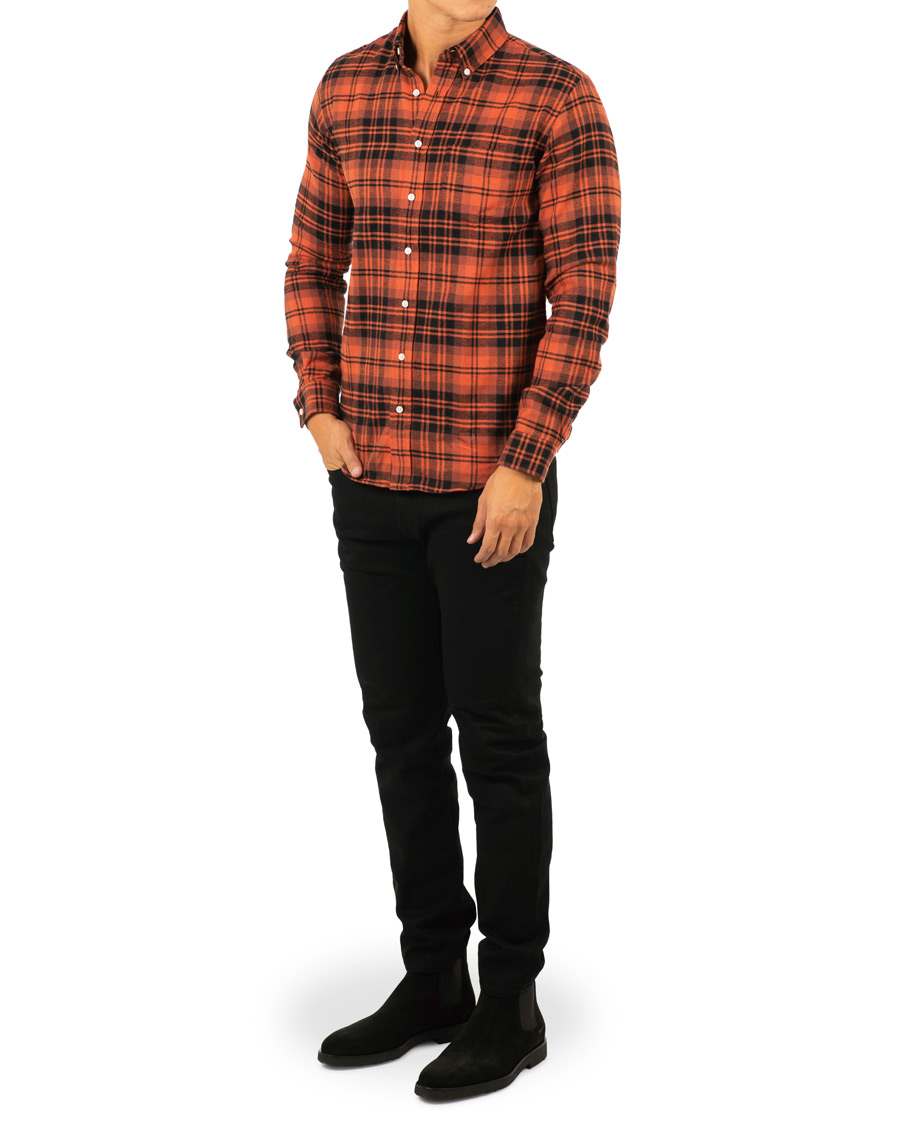 Herre | Skjorter | Schnayderman?s | Large Check Rost/Black Twill Shirt