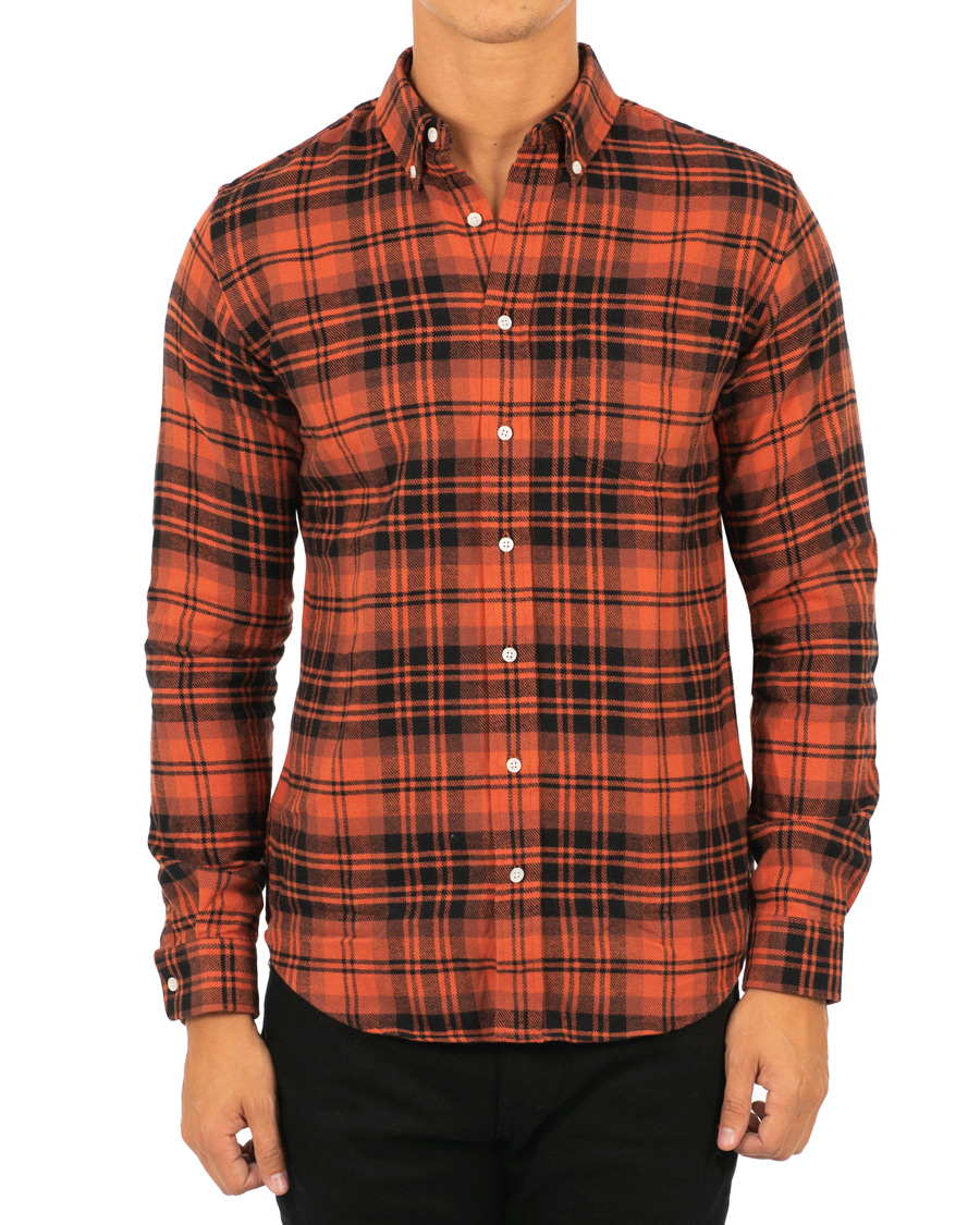 Herre | Skjorter | Schnayderman?s | Large Check Rost/Black Twill Shirt