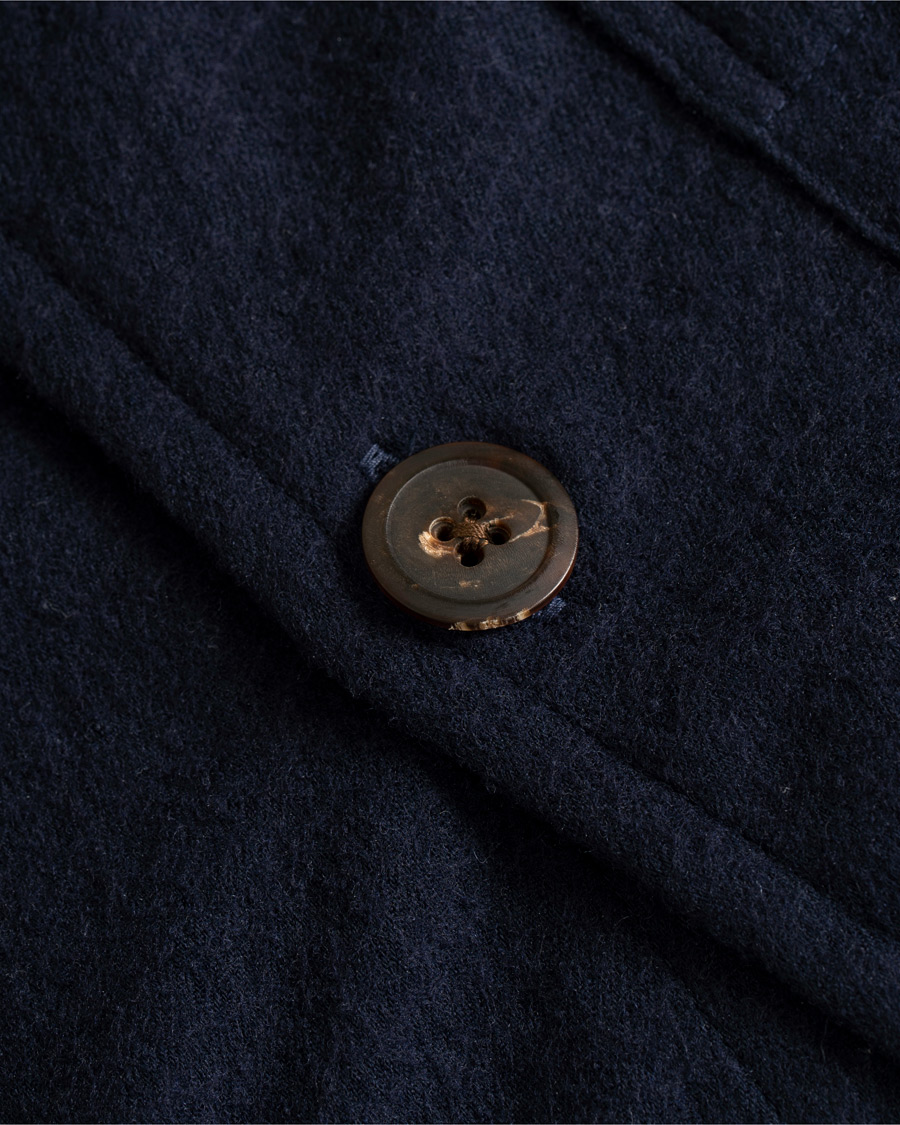 Herre | Jakker | Schnayderman?s | Schnayderman's Wool/Cotton Overshirt Dark Blue