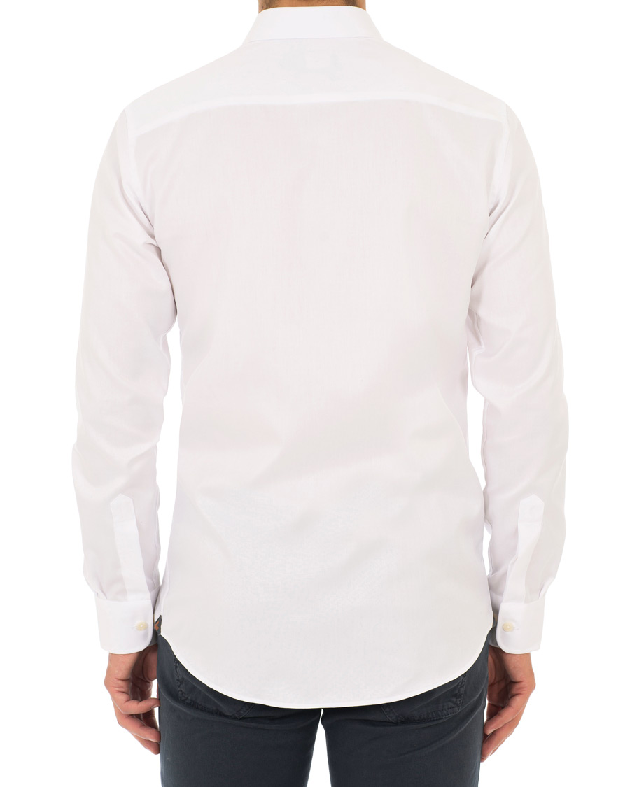Herre | Skjorter | Morris | Dean Spread Collar Cotton Shirt White
