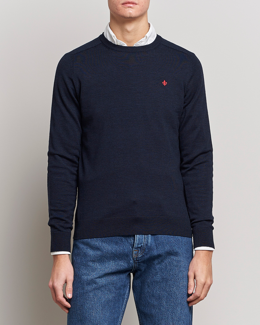 Herre | Morris | Morris | Merino O-Neck Navy