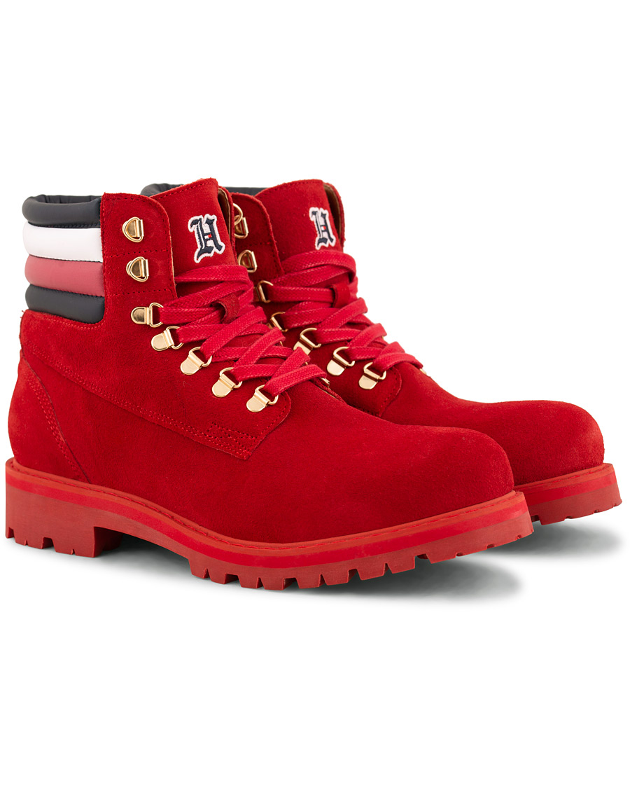 Herre | Tommy Hilfiger Lewis Hamilton Suede Hiking Boot Barbados Cherry | Tommy Hilfiger | Lewis Hamilton Suede Hiking Boot Barbados Cherry