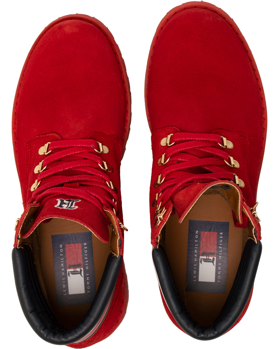 Herre | Tommy Hilfiger Lewis Hamilton Suede Hiking Boot Barbados Cherry | Tommy Hilfiger | Lewis Hamilton Suede Hiking Boot Barbados Cherry