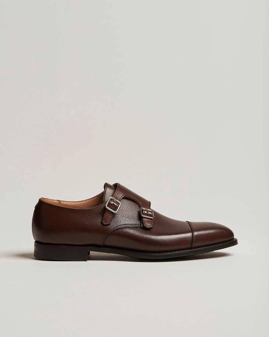 Herre | Monk straps | Crockett & Jones | Lowndes Monkstrap City Sole Dark Brown Calf
