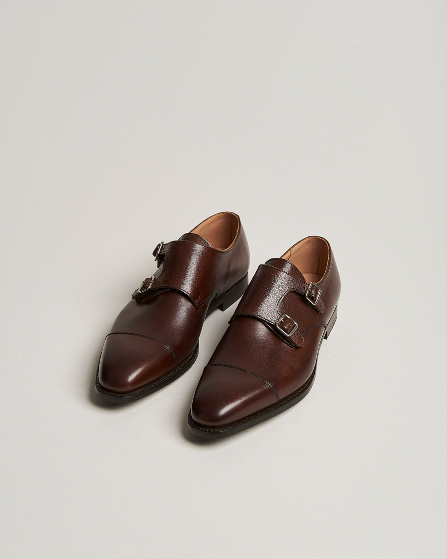 Herre | Håndlavede sko | Crockett & Jones | Lowndes Monkstrap City Sole Dark Brown Calf