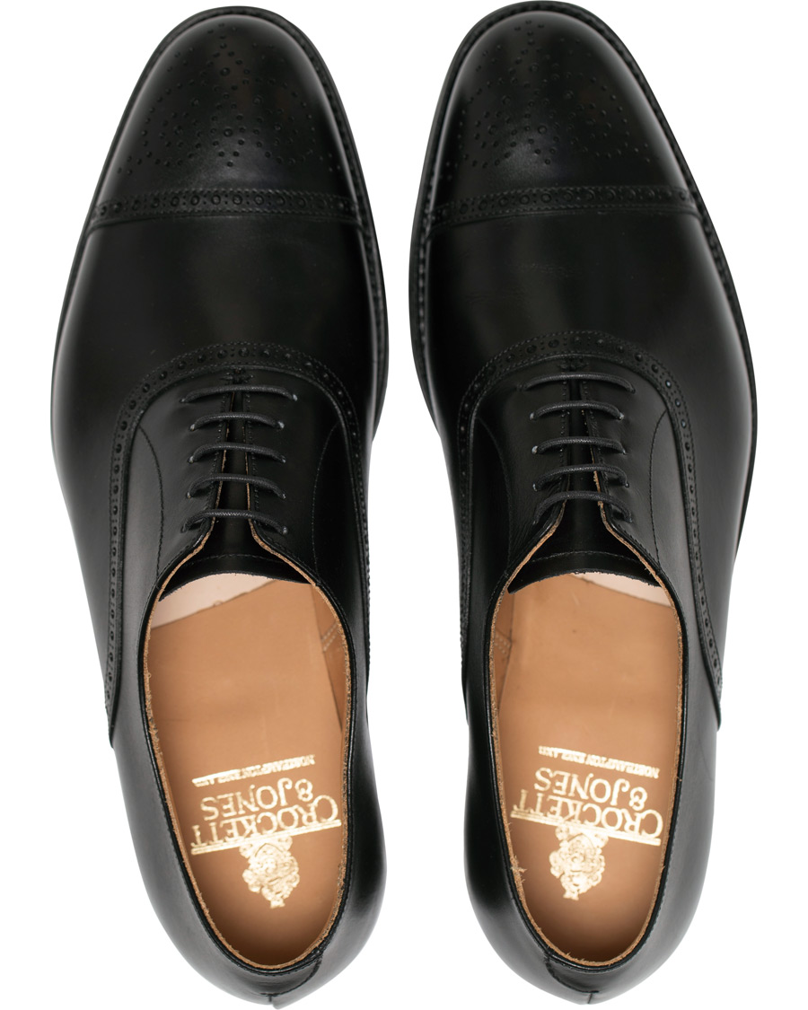Herre | Crockett & Jones Hatton Brogue City Sole Black Calf | Crockett & Jones | Hatton Brogue City Sole Black Calf