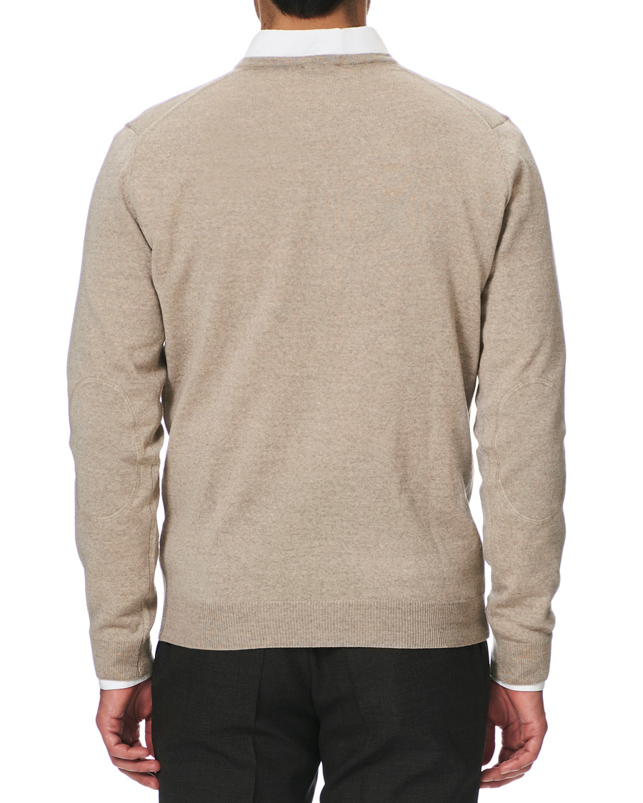 Herre | Trøjer | Stenströms | Merino V- Neck Pullover Beige