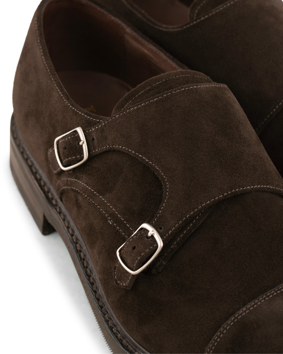 Herre | Loake 1880 Benedict Shadow Sole Monkstrap Dark Brown Suede | Loake 1880 | Benedict Shadow Sole Monkstrap Dark Brown Suede