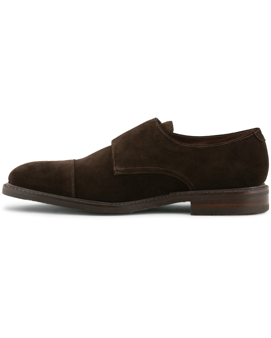 Herre | Loake 1880 Benedict Shadow Sole Monkstrap Dark Brown Suede | Loake 1880 | Benedict Shadow Sole Monkstrap Dark Brown Suede