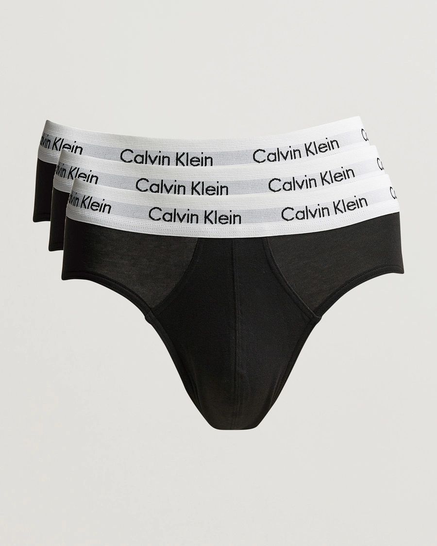 periode motivet Burma Calvin Klein Cotton Stretch Hip Breif 3-Pack Black - CareOfCarl.dk