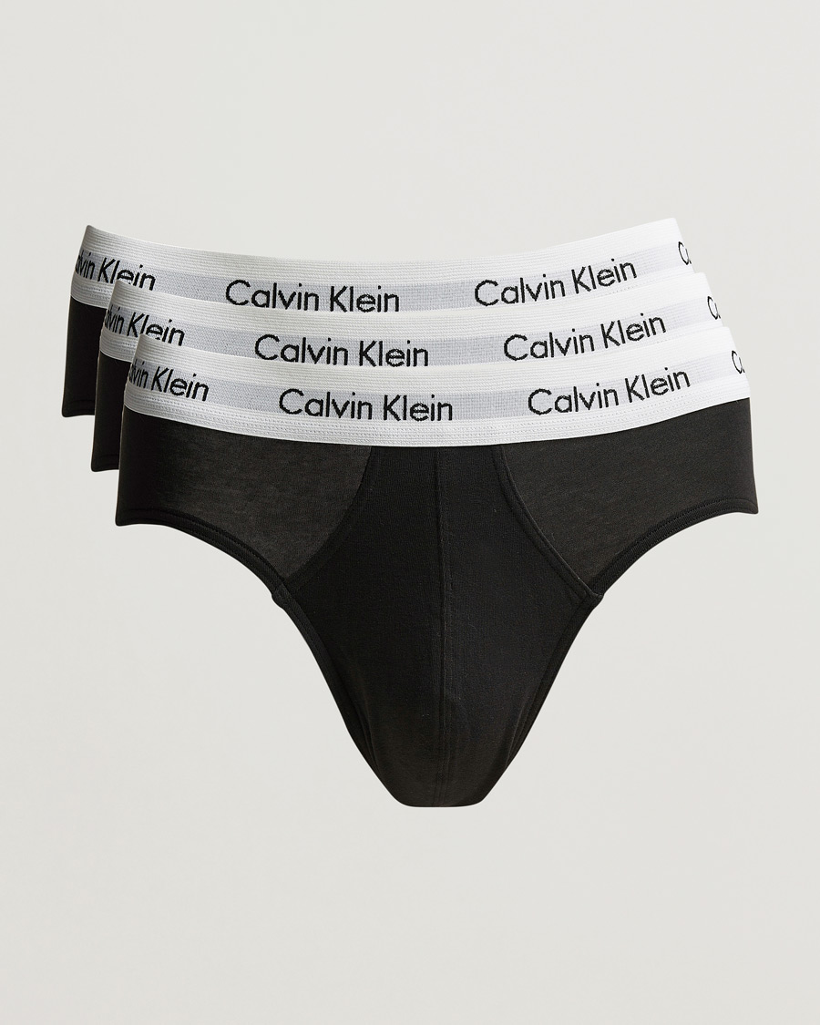 Herre |  | Calvin Klein | Cotton Stretch Hip Breif 3-Pack Black