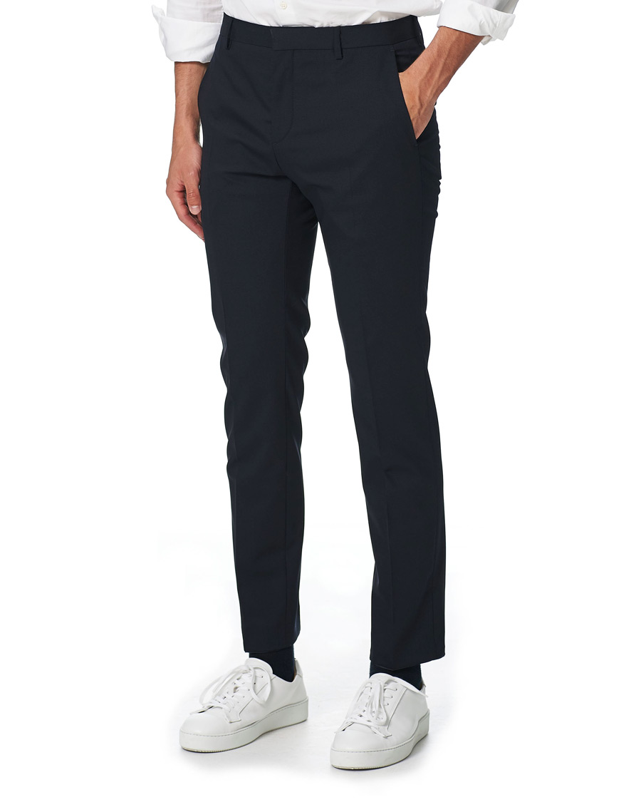 Herre | Bukser | Calvin Klein | Wool Stretch Trousers Midnight Navy