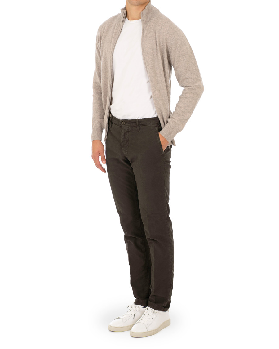 Herre | Trøjer | Soft Goat | Cashmere Full-zip Light Taupe