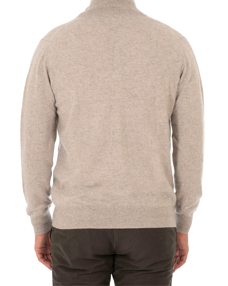 Herre | Trøjer | Soft Goat | Cashmere Full-zip Light Taupe