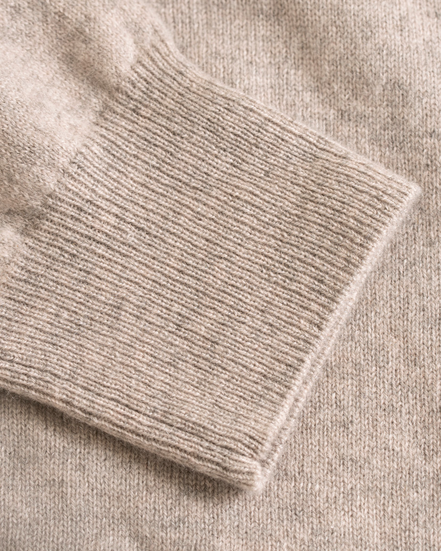 Herre | Trøjer | Soft Goat | Cashmere Full-zip Light Taupe