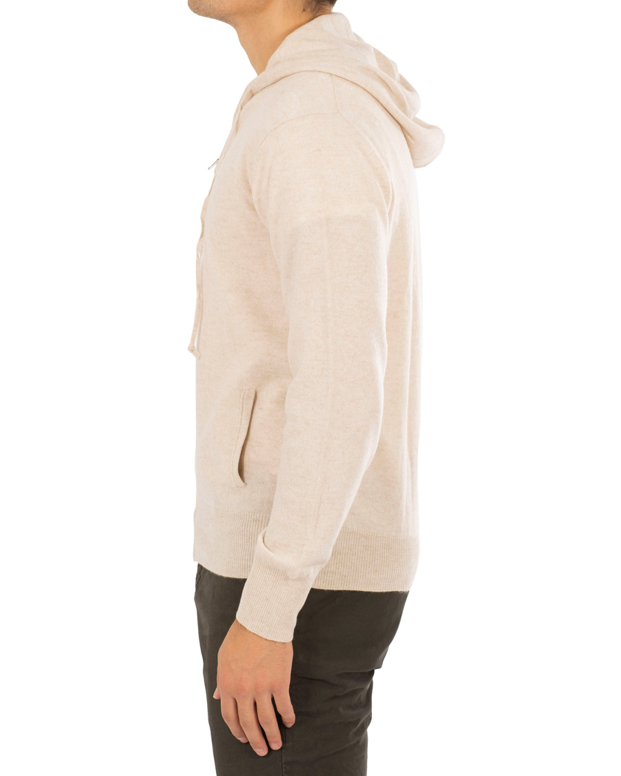 Herre | Trøjer | Soft Goat | Cashmere Full-zip Hoodie Beige