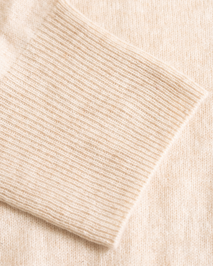 Herre | Trøjer | Soft Goat | Cashmere Full-zip Hoodie Beige