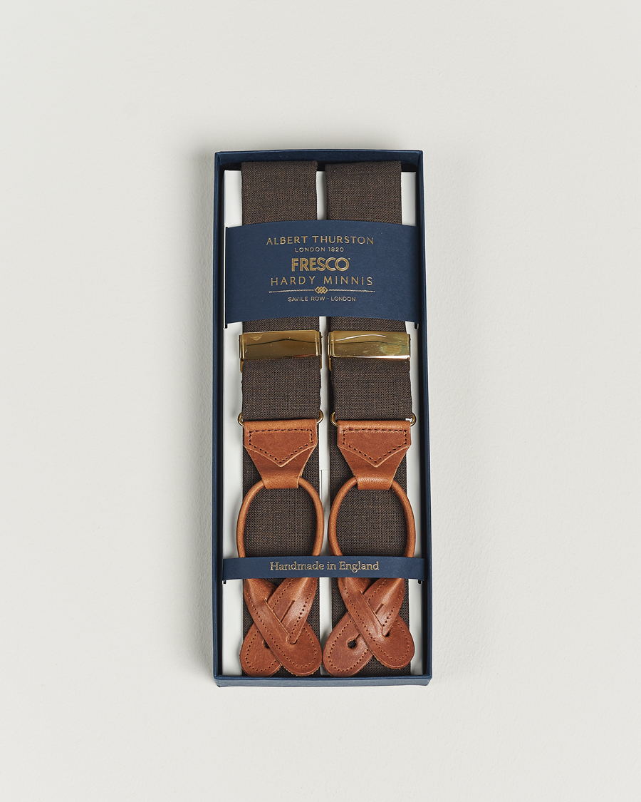 Herre | Albert Thurston Fresco Braces 38mm Brown | Albert Thurston | Fresco Braces 38mm Brown