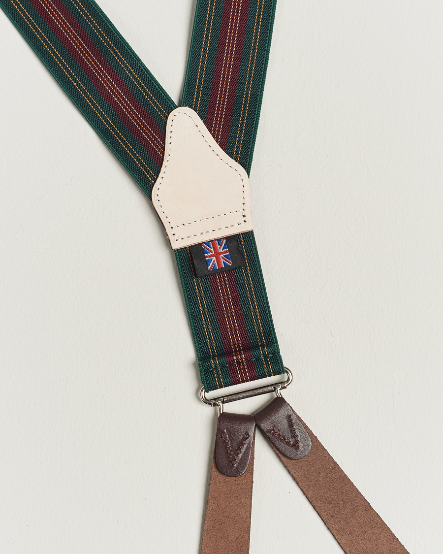 Herre | Albert Thurston Flat End Army Braces 35mm Green | Albert Thurston | Flat End Army Braces 35mm Green