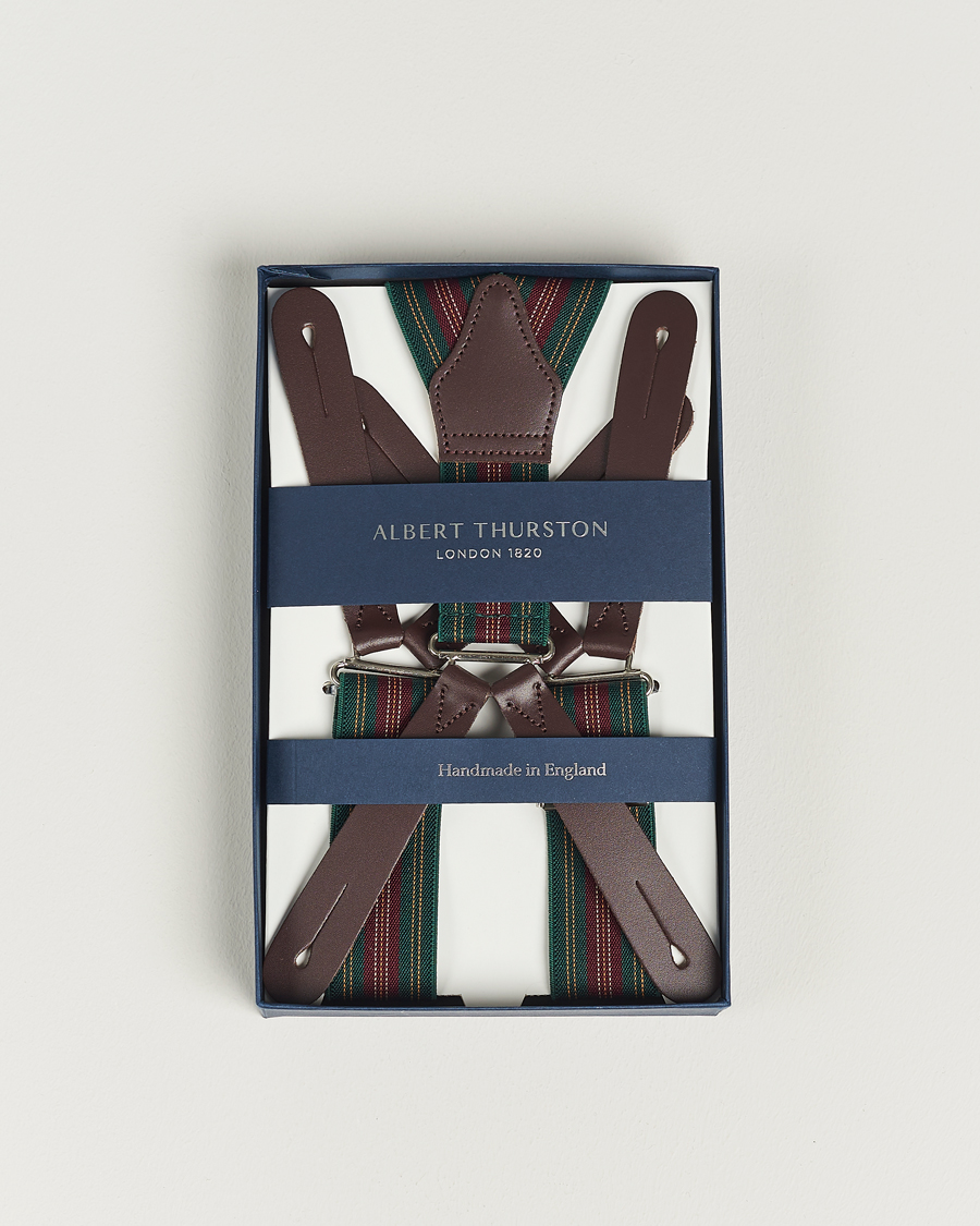 Herre | Albert Thurston Flat End Army Braces 35mm Green | Albert Thurston | Flat End Army Braces 35mm Green