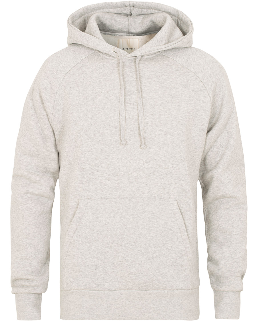 Herre | Trøjer | A Day's March | Hoodie Sweatshirt Grey Melange