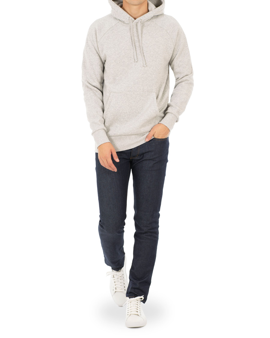 Herre | Trøjer | A Day's March | Hoodie Sweatshirt Grey Melange