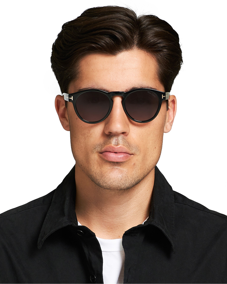 Herre | Solbriller | Tom Ford | Margaux FT0615 Sunglasses Shiny Black/Smoke
