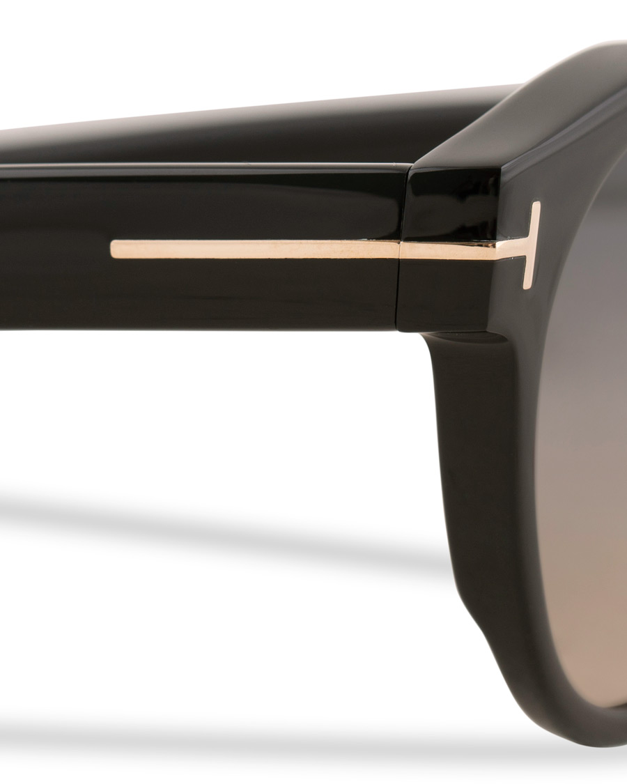 Herre | Solbriller | Tom Ford | Margaux FT0615 Sunglasses Shiny Black/Smoke