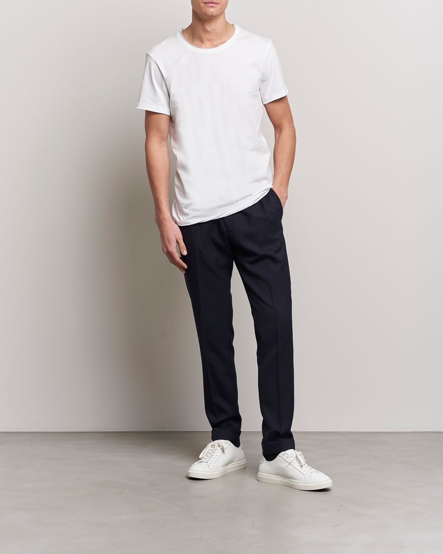 Herre | T-Shirts | Bread & Boxers | Crew Neck Relaxed White