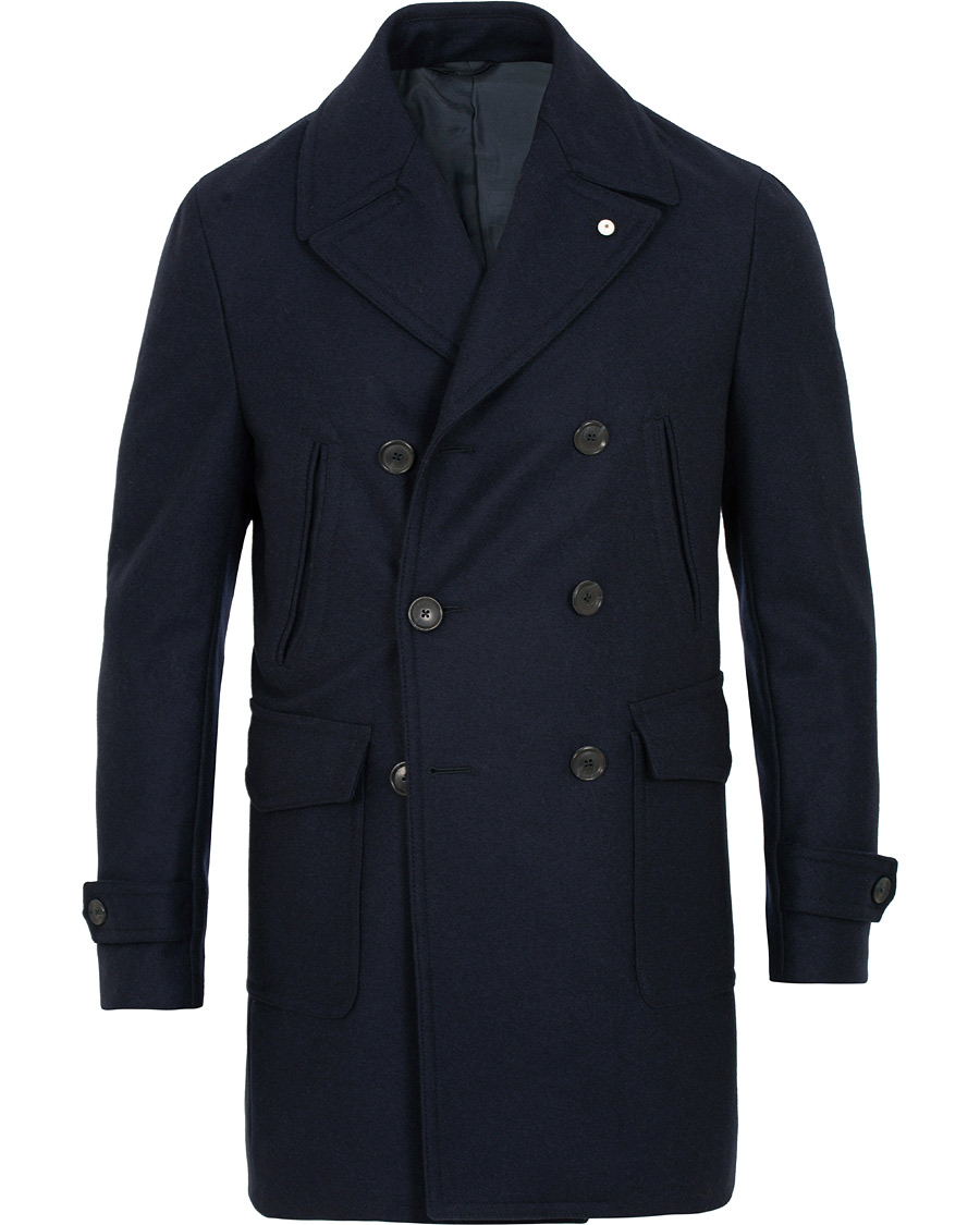 Herre | Jakker | L.B.M. 1911 | Classic Wool Peacoat Navy