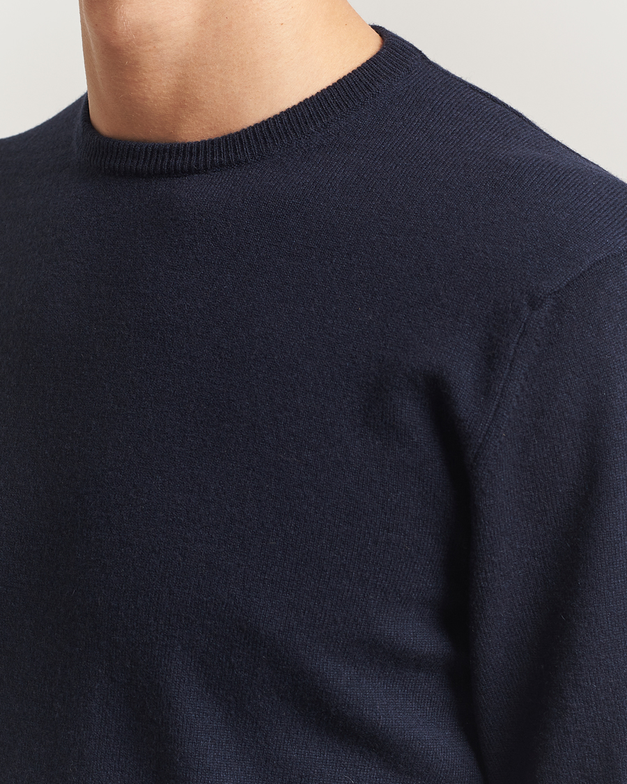 Herre | Trøjer | Piacenza Cashmere | Cashmere Crew Neck Sweater Navy