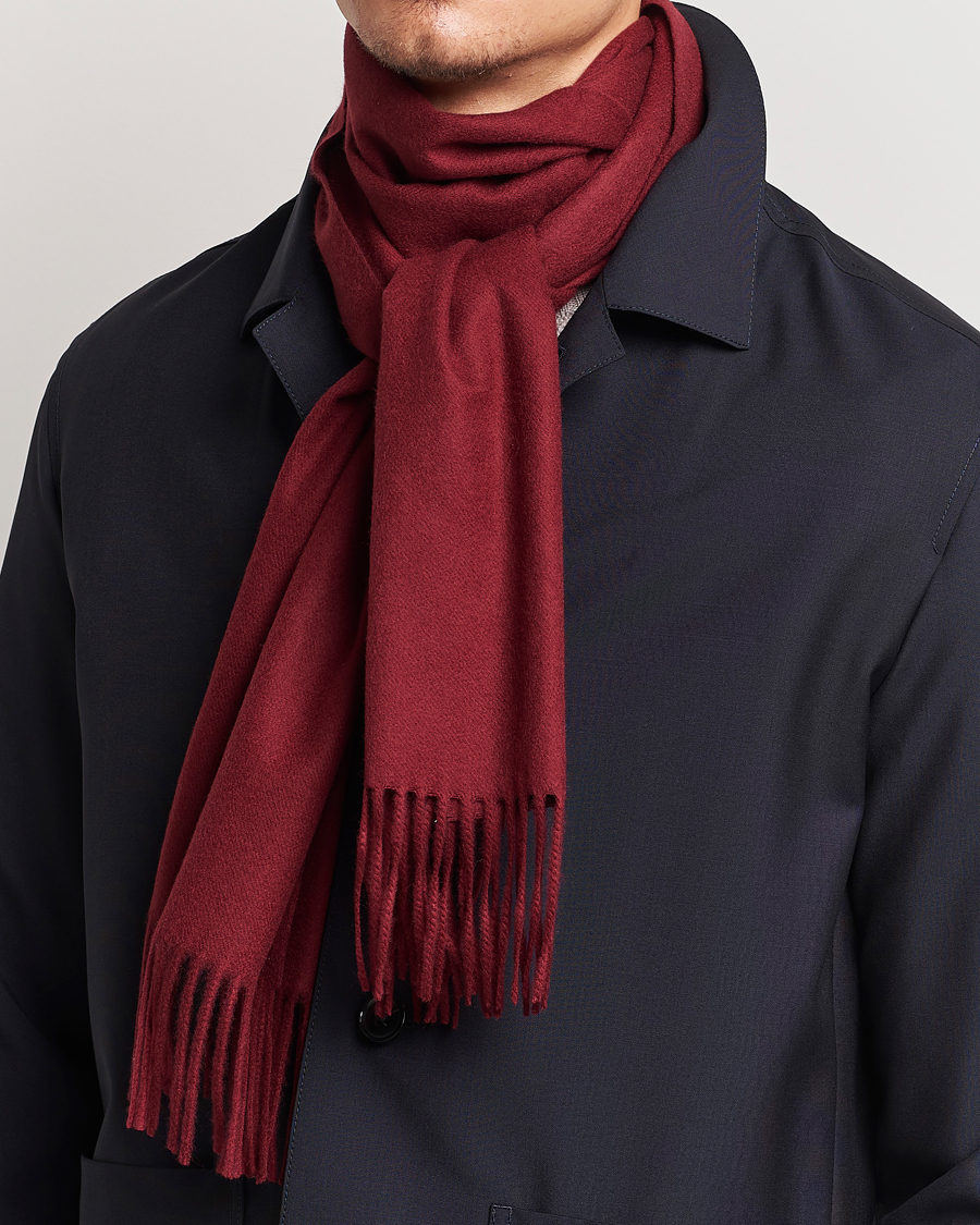 Herre | Tilbehør | Piacenza Cashmere | Cashmere Scarf Burgundy