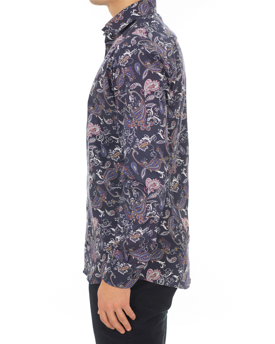 Herre | Skjorter | Eton | Slim Fit Printed Paisley Shirt Navy