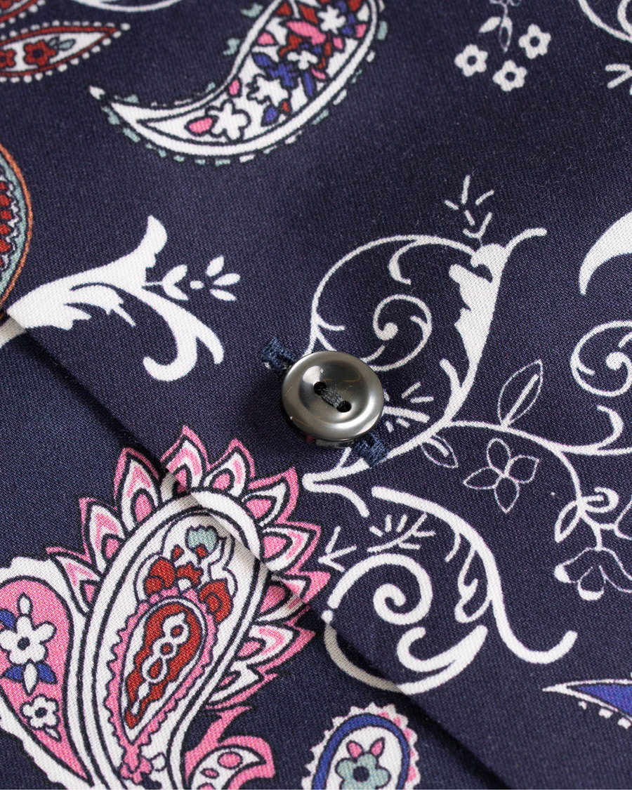 Herre | Skjorter | Eton | Slim Fit Printed Paisley Shirt Navy
