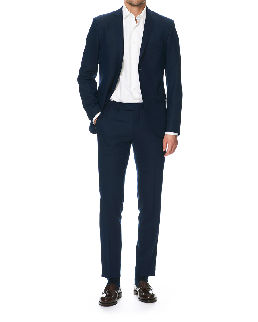 Herre | Bukser | Tiger of Sweden | Gordon Wool Stretch Trousers Country Blue