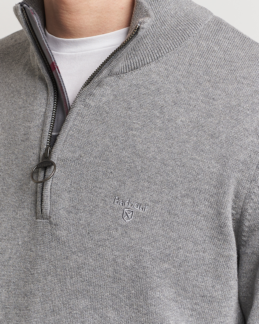 Herre | Trøjer | Barbour Lifestyle | Cotton Half Zip Grey Marl