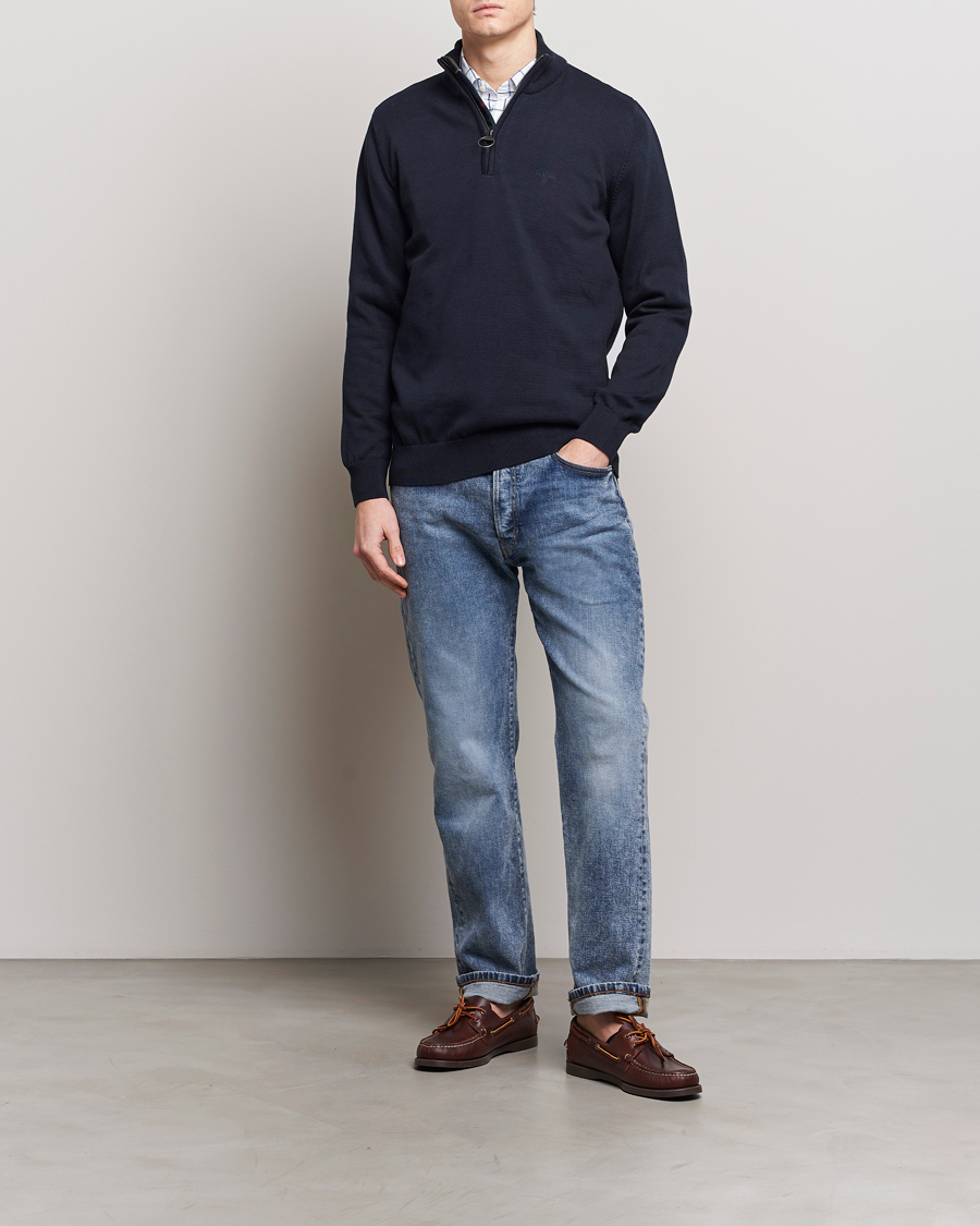 Herre | Trøjer | Barbour Lifestyle | Cotton Half Zip Navy