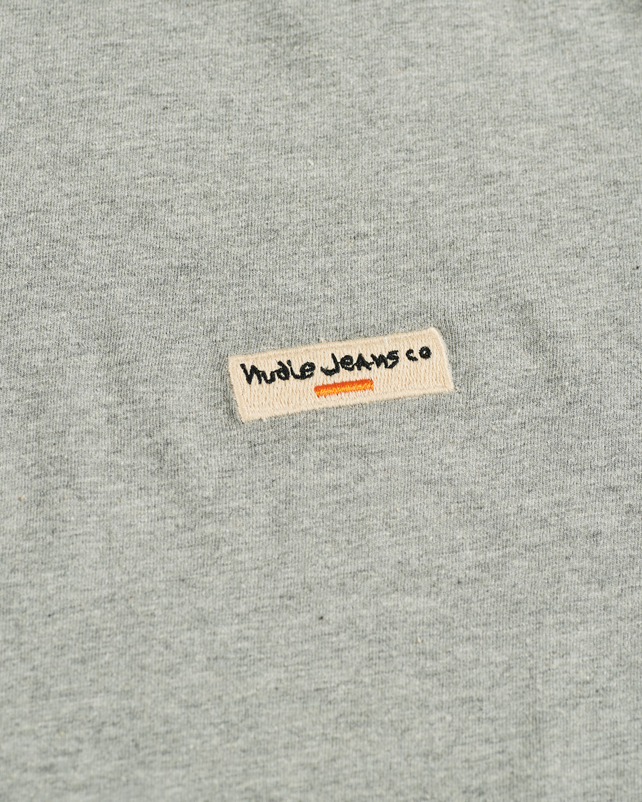 Herre | T-Shirts | Nudie Jeans | Daniel Logo Tee Grey Melange