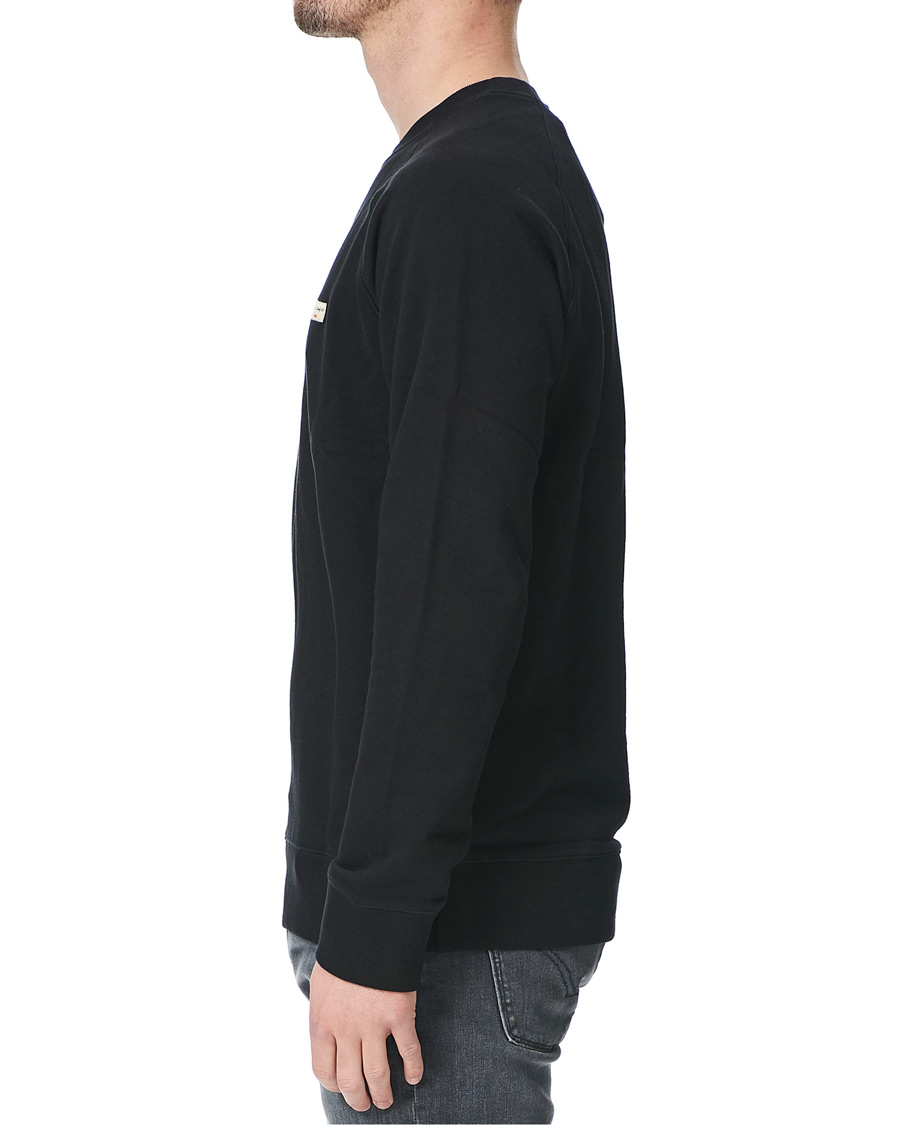 Herre | Trøjer | Nudie Jeans | Samuel Logo Crew Neck Sweatshirt Black