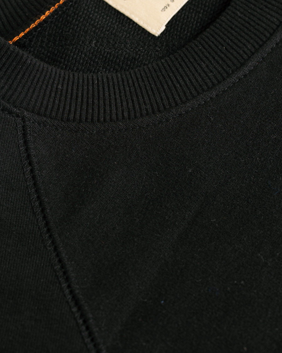 Herre | Trøjer | Nudie Jeans | Samuel Logo Crew Neck Sweatshirt Black