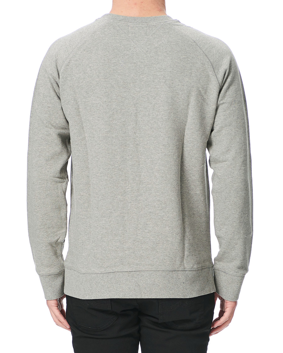 Herre | Trøjer | Nudie Jeans | Samuel Logo Crew Neck Sweatshirt Grey Melange