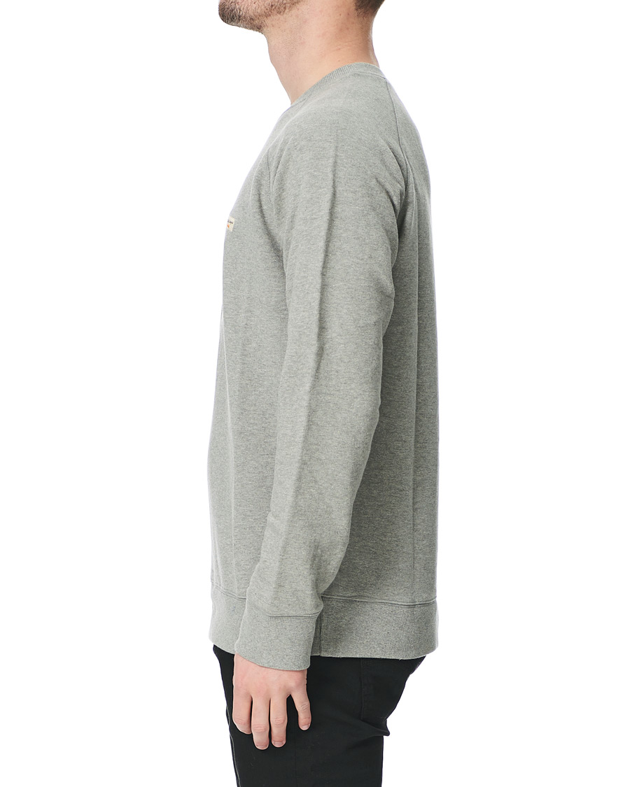 Herre | Trøjer | Nudie Jeans | Samuel Logo Crew Neck Sweatshirt Grey Melange