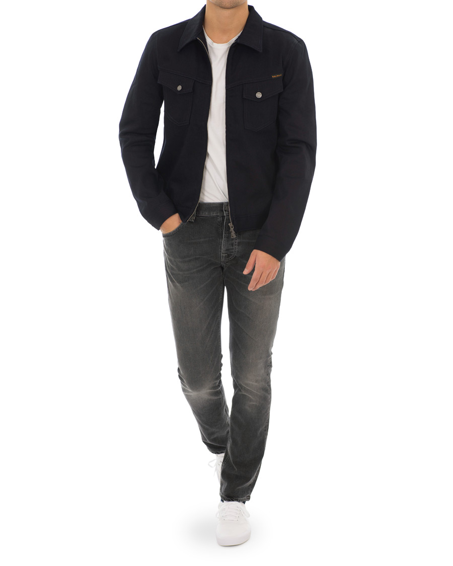 Nudie Jeans Kenny Zip Jeans Jacket Indigo - CareOfCarl.dk