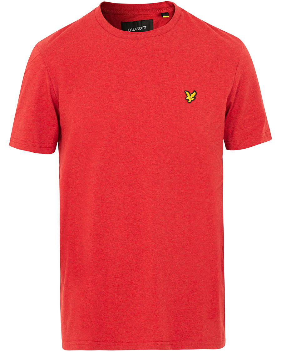 Herre | T-Shirts | Lyle & Scott | Garment Dyed T-Shirt Dark Red Marl