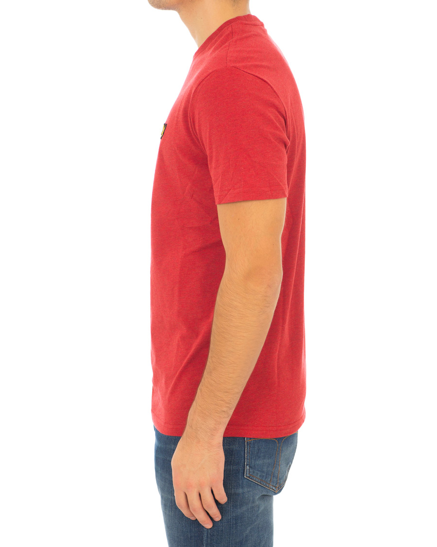 Herre | T-Shirts | Lyle & Scott | Garment Dyed T-Shirt Dark Red Marl
