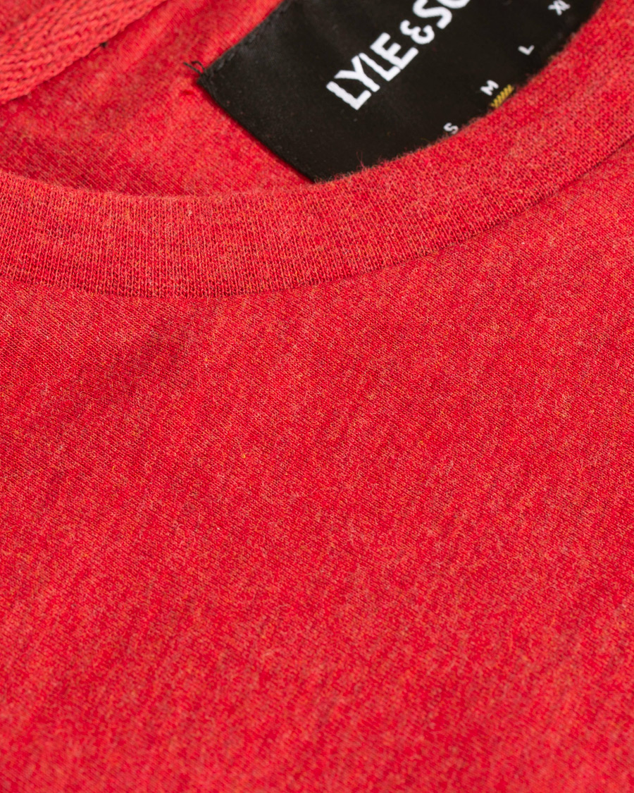 Herre | T-Shirts | Lyle & Scott | Garment Dyed T-Shirt Dark Red Marl