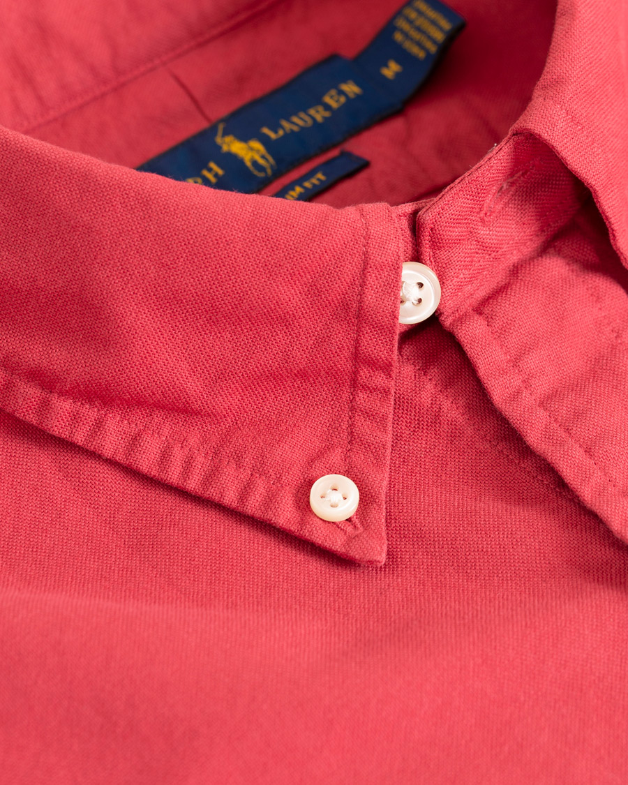 Herre | Skjorter | Polo Ralph Lauren | Slim Fit Garment Dyed Oxford Shirt Chilli Pepper